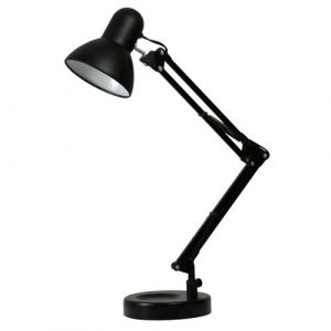 Luminária Articulada De Mesa Abajur Base Preta