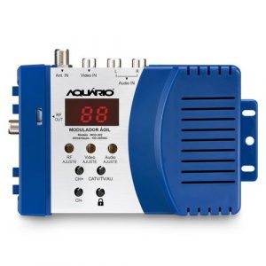 Modulador Ágil de Áudio e Vídeo Aquario MOD-002 Azul/Prata