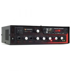 Receiver para Som Ambiente Premier Audio Slim Rcv300bt Bluetooth, Usb e Sd - 300 Watts Rms