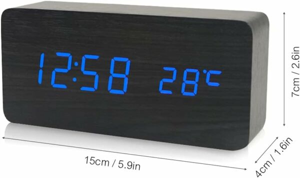 Despertador Digital Honorall Relógio Visor LED - Imagem 2