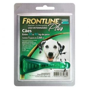 Antipulgas Carrapatos Frontline Plus Cães 20 a 40kg