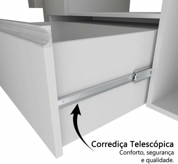 Balcão Multiuso C/Fruteira 86x67Cm Branco - Imagem 4