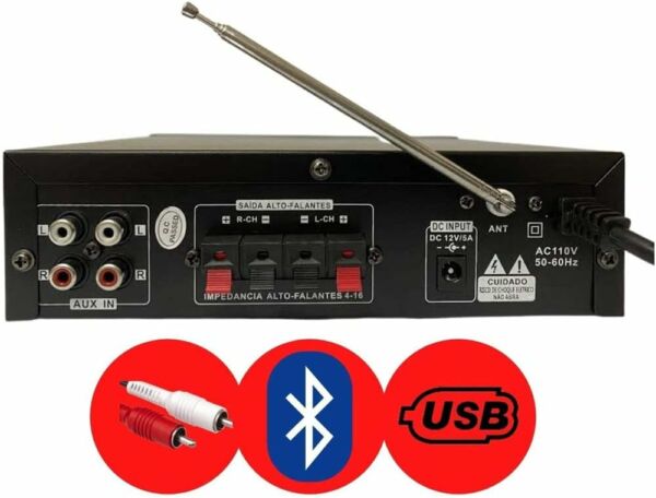 Amplificador de Áudio com Bluetooth Lelong LE-705 - Imagem 7