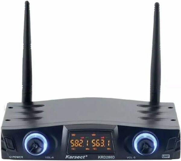 Microfone Sem Fio Karsect KRD200 DM Duplo Mão - Imagem 5