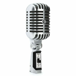 Microfone Dinamico Shure Deluxe Super 55SH Design Vintage Clássico para Vozes