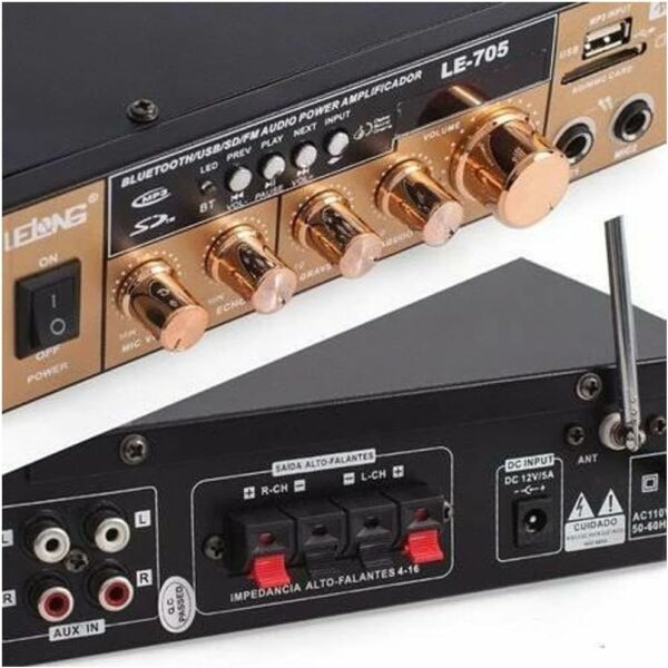 Amplificador de Áudio com Bluetooth Lelong LE-705 - Imagem 6
