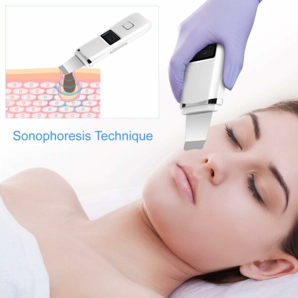 Limpador Facial Aolailiya Ultrasonic Ionic Skin Scrubber Recarregável - Branco - Imagem 2