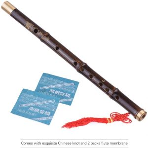 Flauta Profissional De Bambu Preto Dizi Flauta Tradicional Chinesa Artesanal