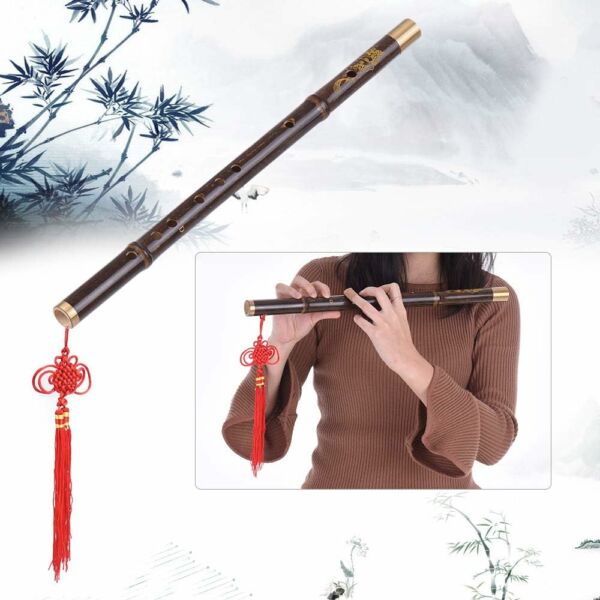 Flauta Profissional De Bambu Preto Dizi Flauta Tradicional Chinesa Artesanal - Imagem 6