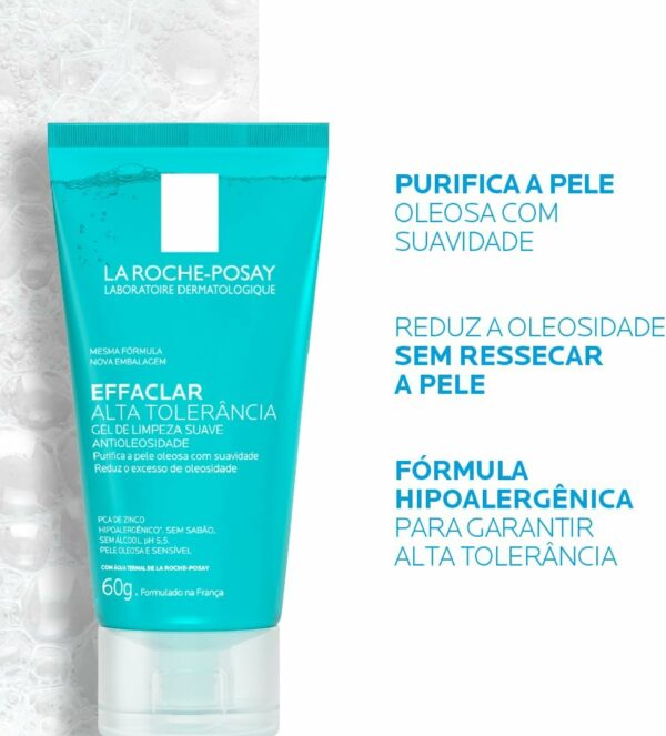 Gel de Limpeza Suave Effaclar Alta Tolerância 60 G La Roche-Posay - Imagem 5