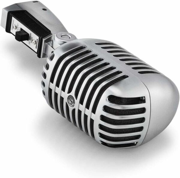 Microfone Dinamico Shure Deluxe Super 55SH Design Vintage Clássico para Vozes - Imagem 5