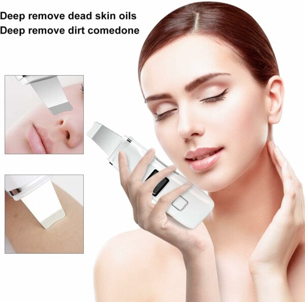 Limpador Facial Aolailiya Ultrasonic Ionic Skin Scrubber Recarregável - Branco - Imagem 6
