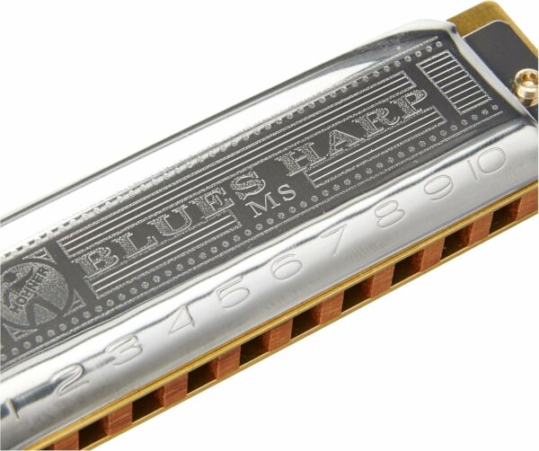 Gaita Harmônica Hohner Blues Harp 532/20 MS 004745 C-DO Castanho - Imagem 4