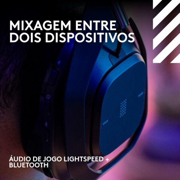 Headset Gamer Logitech Bluetooth G Astro A50 X LIGHTSPEED Base Station Compatível Xbox PlayStation PC/Mac Preto - Imagem 7