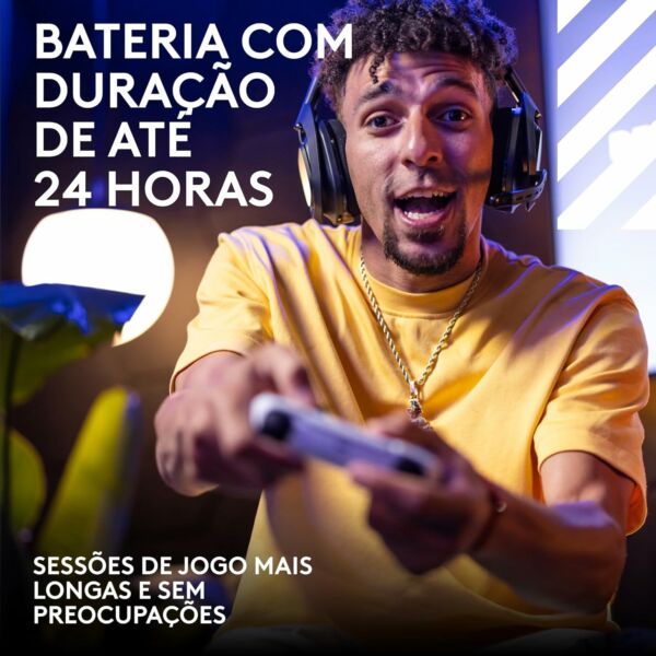 Headset Gamer Logitech Bluetooth G Astro A50 X LIGHTSPEED Base Station Compatível Xbox PlayStation PC/Mac Preto - Imagem 8