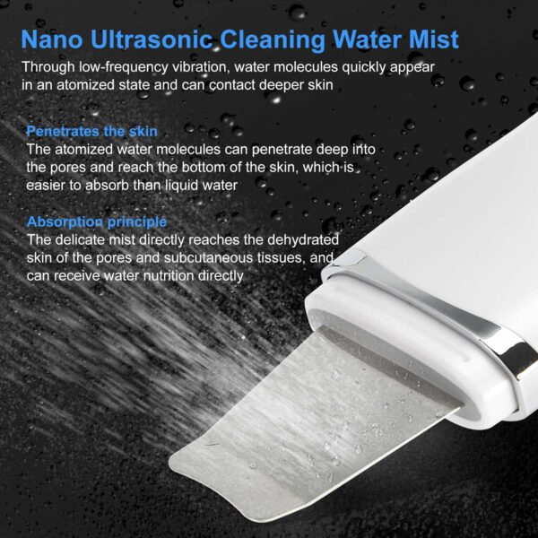 Limpador Facial Aolailiya Ultrasonic Ionic Skin Scrubber Recarregável - Branco - Imagem 5