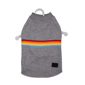 Casaco de Moletom Urban Puppy Rib Cinza Mesclado para Cães e Gatos - Tamanho 12