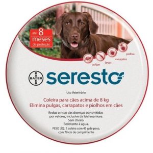 Coleira Antipulgas e Carrapatos Bayer Seresto para Cães acima de 8kg