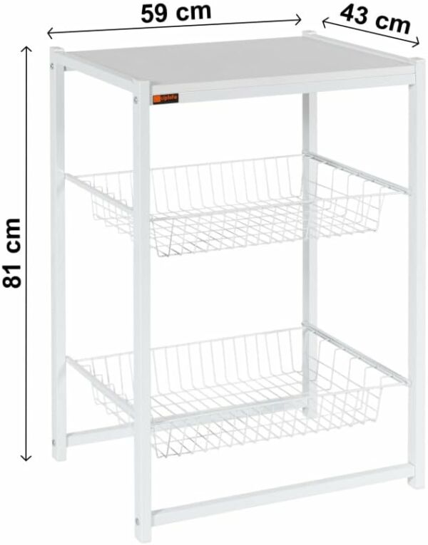 Fruteira 1 Prateleira e 2 Cestos Max Ciplafe Branco - Imagem 2