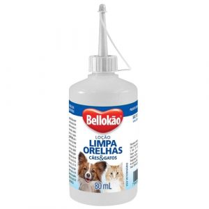 Loção Bellokão Limpa Orelhas para Cães e Gatos - 80ml