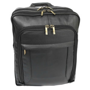 Mochila Executiva de couro legitimo luxo para notebook 9011 Preta