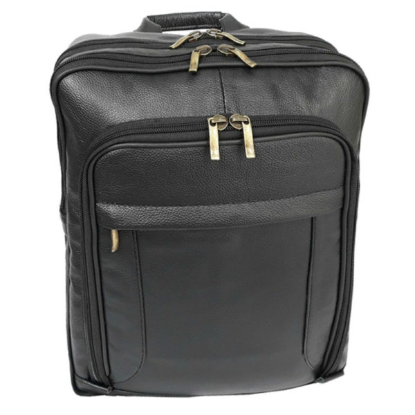 Mochila Executiva de couro legitimo luxo para notebook 9011 Preta