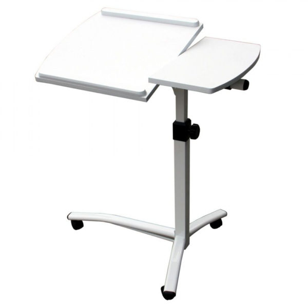 Mesa Luxo Para Notebook Altura Ajustável Tampo Reclinável Vextable Branca
