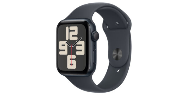Apple Watch Serie 5 44mm GPS/Caixa de Alumínio Cinza Espacial com Pulseira Esportiva Preto