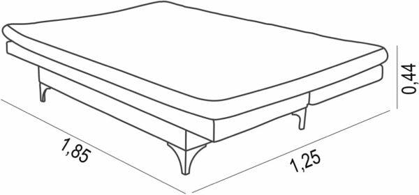 Sofa Cama Austria 3 Posições Reclinavel Essencial Estofados Cinza - Imagem 6
