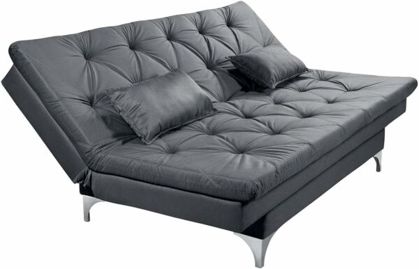 Sofa Cama Austria 3 Posições Reclinavel Essencial Estofados Cinza - Imagem 3