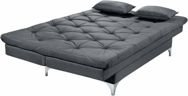 Sofa Cama Austria 3 Posições Reclinavel Essencial Estofados Cinza - Imagem 5