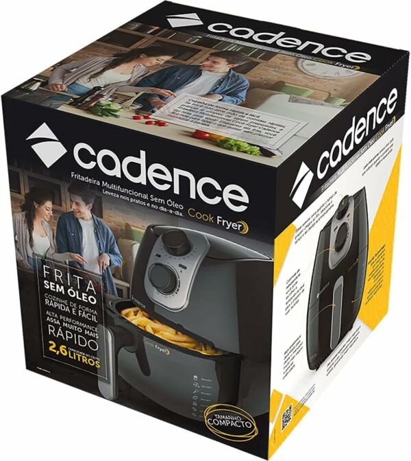 Fritadeira Cook Fryer 2,6 Litros Preta 110v Cadence. - Imagem 5