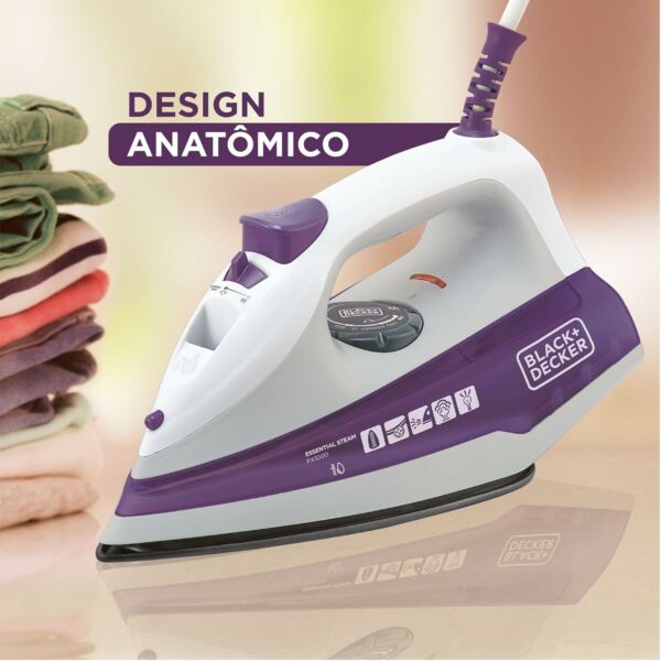 Ferro de Passar a Vapor Antiaderente Modelo FX1000 127V Black Decker   - Imagem 3