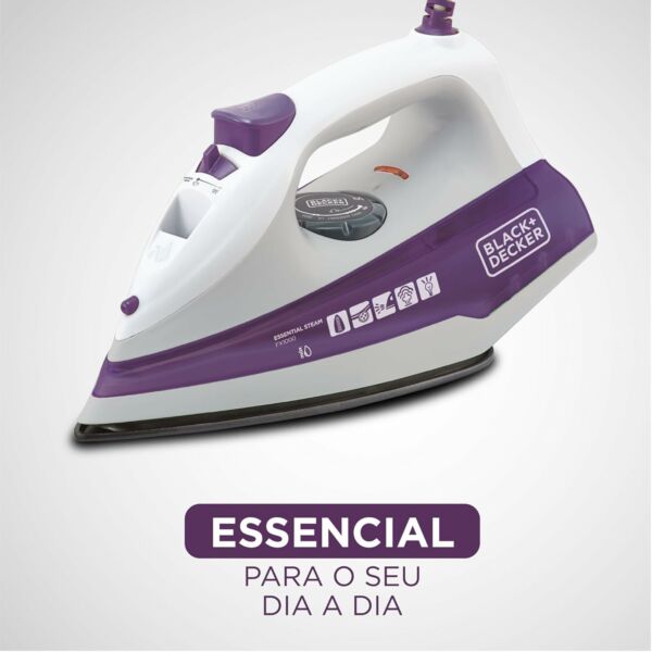Ferro de Passar a Vapor Antiaderente Modelo FX1000 127V Black Decker   - Imagem 5