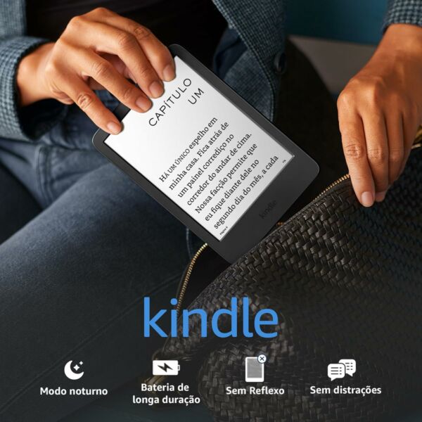 Kindle 11ª Geração Modelo 2022 Mais leve Resolução 300 PPI Dobro de Armazenamento Cor Preta - Imagem 7