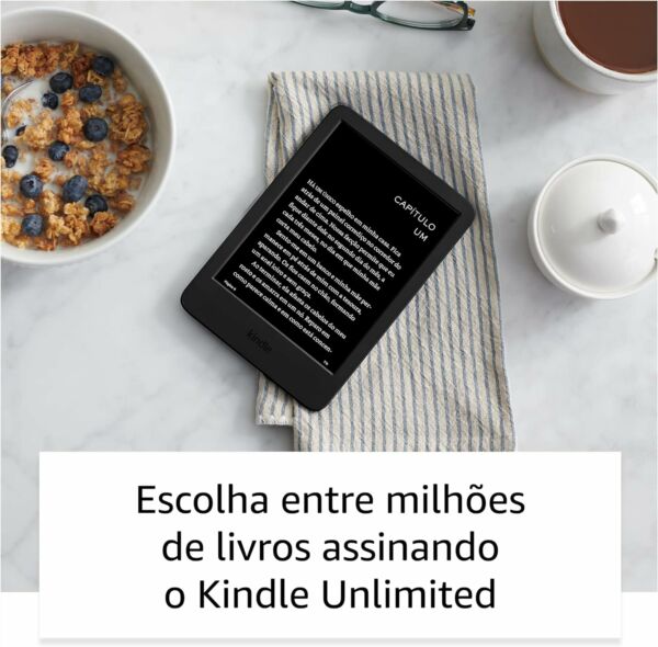 Kindle 11ª Geração Modelo 2022 Mais leve Resolução 300 PPI Dobro de Armazenamento Cor Preta - Imagem 5