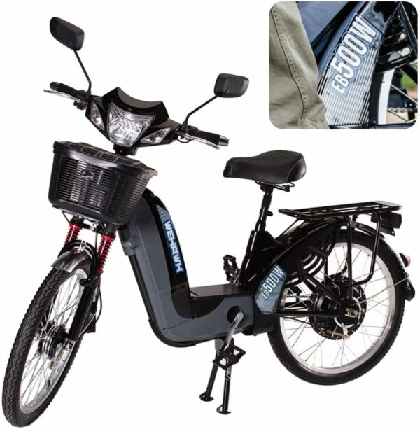 Bicicleta Eletrica Wehawk Hw03 500w Bat 48v 12ah Black