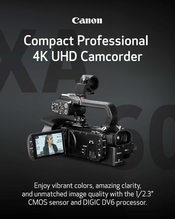Filmadora Canon XA60 UHD 4K Profissional Zoom Óptico 20x HD - Imagem 3