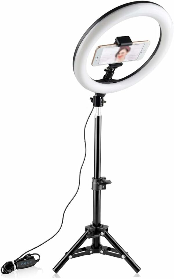 Iluminador LED com Tripé Ring Light 26cm - Imagem 3