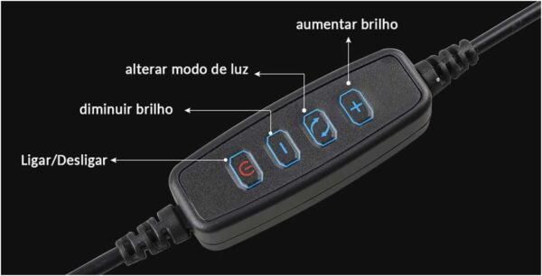 Iluminador LED com Tripé Ring Light 26cm - Imagem 6