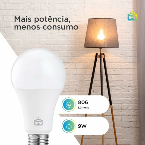 Smart Lâmpada Wi-Fi LED 9W Bivolt - Imagem 5