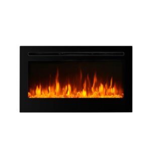Lareira Elétrica Parede, Bancada e Piso Com Controle 98cm x 46cm 127V