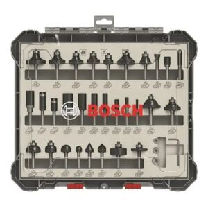 Jogo de Fresas Misto Standard Encaixe de 1/4'' 30 peças Bosch