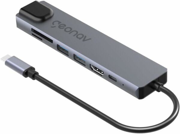 Adaptador Multiportas USB-C 7 em 1 UCA11 Prata Geonav - Imagem 3
