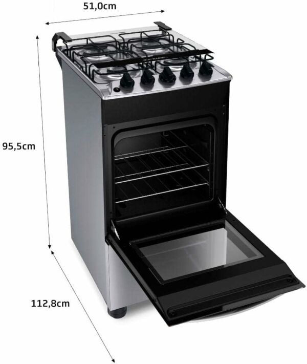 Fogão Brastemp 4 Bocas Inox BFO4NBR - Bivolt - Imagem 6