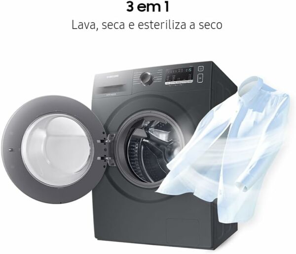 Lava e Seca WD11M Digital Inverter WD11M4473PX Inox Look 11/7kg 127V Samsung - Imagem 5