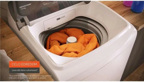 Máquina de Lavar 15Kg Branca Ciclo Tira Manchas Advanced e Smart Sensor BWF15AB 110V Brastemp - Imagem 2