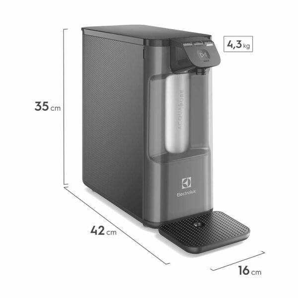 Bebedouro Purificador de Água Electrolux Compacto Pure 4x Cinza Bivolt Pe12g - Imagem 4