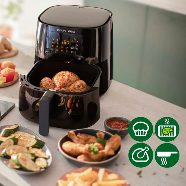 Fritadeira Elétrica Airfryer Conectada Alexa 6.2L Preta 110v Philips Walita - Imagem 4