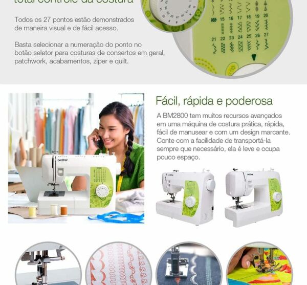 Máquina de Costura Doméstica BM2800 Brother - Imagem 2